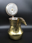Middle Eastern Arabic Brass Coffee Pot  dallah  - 10 5 X 12 Inch W flip-up Lid