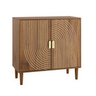 Sideboard Buffet Cabinet With Storage walnut Wood Buffet Cabinet With Line Groov