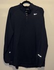 Nike Dri-fit Element Running Long Slv Shirt Mens Xl Black 1 4 Zip Pullover 44-46