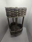 Wicker Heart Plant Stand Tiered Cottage Core Granny Core