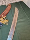 Legitimus Collins   Co  Full Tang Machete 24    Blade   Leather Sheath
