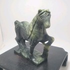 Vintage Jade Stone Tang Horse Figurine Hand-carved Statue Art Home Decor Read