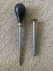 Vintage Veterinary Cannula And Trocar Instruments Wood Handles