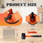 Floor Gap Fixer Tool With Rubber Hammer   Adhesive Pads  Laminate Orange