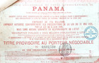 Rare 1888 Panama Canal Stock Bond Certificate   Issued By France Revenue Stamp
