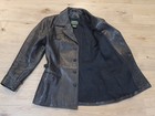 Vintage Ralph Lauren Country Green Label Black Leather Jacket Women s M  Rare
