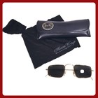 Ray-ban W0982 Wnaw Unisex Gold Rectangle Sunglasses Bausch   Lomb Vintage Sz 5 L