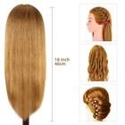 Mannequin Head With 100  Human Hair  Doll Head For Hair Styling  Manikin Head   