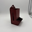Vintage Tin Kitchen Match Box Holder Wall Mount Red
