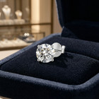 Moissanite Stud Earrings 1ct 2ct D Color Vvs1 925 Sterling Silver Women Men Gift