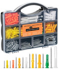 370pcs Drywall Anchors   Screws Kit Wall Anchor Assortment Set 6sizes Storage Us