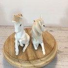 Pair Of Vintage Porcelain Unicorn Figurines 