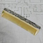 Vintage Ornate Hair Brush   Comb Set Silver Plated Vanity Set Hong Kong 1960 s