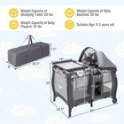 4-in-1 Portable Baby Playard Nursery Center Bassinet W  Music Box Canopy   Net