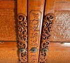 Antique  Chinese Wood Basket  Stacking  Picnic Basket  Rich Wood Tones   Elegant