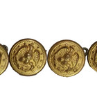 Vintage Military Buttons X 5  Four Small Buttons One Large Button Eagle Facing L