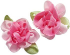 2tone Satin Ribbon Flowers Bows Appliques Diy Craft Wedding Decor 40 Pcs