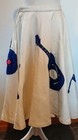 Vtg 50s Rare Felt Rock N Roll Themed Circle Skirt W Music App By Rosecrest Ny  S
