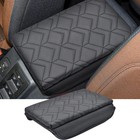 Black Pu Leather Center Console Armrest Cushion Cover For Ford Bronco 2021-2024