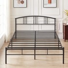 Vecelo Metal Bed Frame With Headboard Twin full queen Size Steel Slats Support