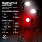 Neewer 400w Photography Lighting Kit incandescent Equivalent Studio Kit  2  Bl