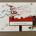 Vintage Mid-century Christmas Card Santa Sitting On Mailbox 