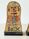 Pair Carnival Knockdowns Punks Dr X   Elmer Circus Circa 1940s