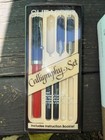 Vintage Sheaffer Calligraphy Set Pen With 3 Heads  2 Refills   Instructions