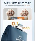 Oneisall Cat Clippers Cordless Waterproof Quiet Pet Shaver For Matted Hair