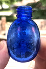 Nice Cobalt Blue Small Peptenzyme Bottle Reed   Carnrick Nj 1905 Era Dug L  k