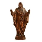 Wooden Statue  Handmade Jesus Figurine Ornament  12 Inch Sacred Heart Of Jesus