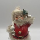 Vtg Napco Santa Claus Ceramic Christmas Figure Bank Fur Trim Sweet Smile