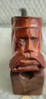 Vintage Large Hand Carved Tobacco Smoking Estate Pipe  Ancient Face Carving 