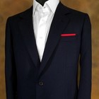 Single Fold Flat Top 100  Cotton Pre-folded Pocket Square Handkerchief Insert