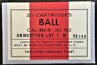 Twin Cities Ordnance Plant Cal   30 M2 Ball Wwii New Replica 20 Round Ammo Boxes