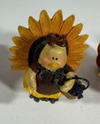 Set Of 4 Turkey Thanksgiving Napkin Rings Ceramic
