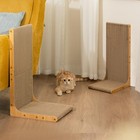 Cardboard Cat Scratcher 23 Inch L Shape Scratch Pad Wall Mounted Protector