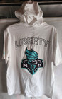 Wnba Ny Liberty Womens Short Sleeve Hoodie Size Medium White