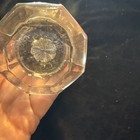 Vintage Antique Brass   Round Glass Door Knob Set Hardware With Rosette Centers