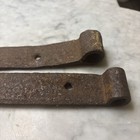 Vintage Barn Farm Hinges Forged Blacksmith Wrought Iron Primitive Rustiv