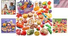 78pc Pretend Play Food Set For Toddlers - Fun Kitchen Accessories   Storage Bag