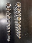 Lot Of 21 Snap-on Tools 3 8    Drive 6 Point  Metric sae  Shallow Sockets
