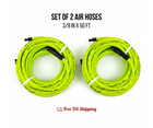 Flexzilla Air Hose 3 8 In X 50 Ft Heavy Duty Flexible Premium Set Of 2