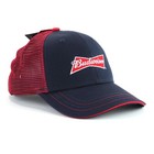 Budweiser Beer Snapback Trucker Hat Baseball Cap Blue Red Mesh Official Licensed