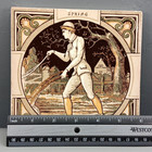 Antique 1880 s English Minton Tiles Artwork Four Seasons By John Moyr Smith 6 