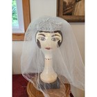 Bridal Tiara Crown Faux Pearl Rhinestone Headpiece Tulle Princess Regency  flaw
