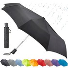 Travel Umbrella  Windproof   Water Repellent Fabric Automatic Open Close   Black