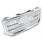 Front Upper Chrome Mesh Grille Fits 2016-2018 Gmc Sierra 1500 Denali Style