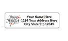 30 Happy Holidays Christmas Personalized Return Address Labels 1 In X 2 625 In