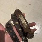 Vintage Lot Of 3 1950s Dog Collars Leather Studded As Is Flaws
